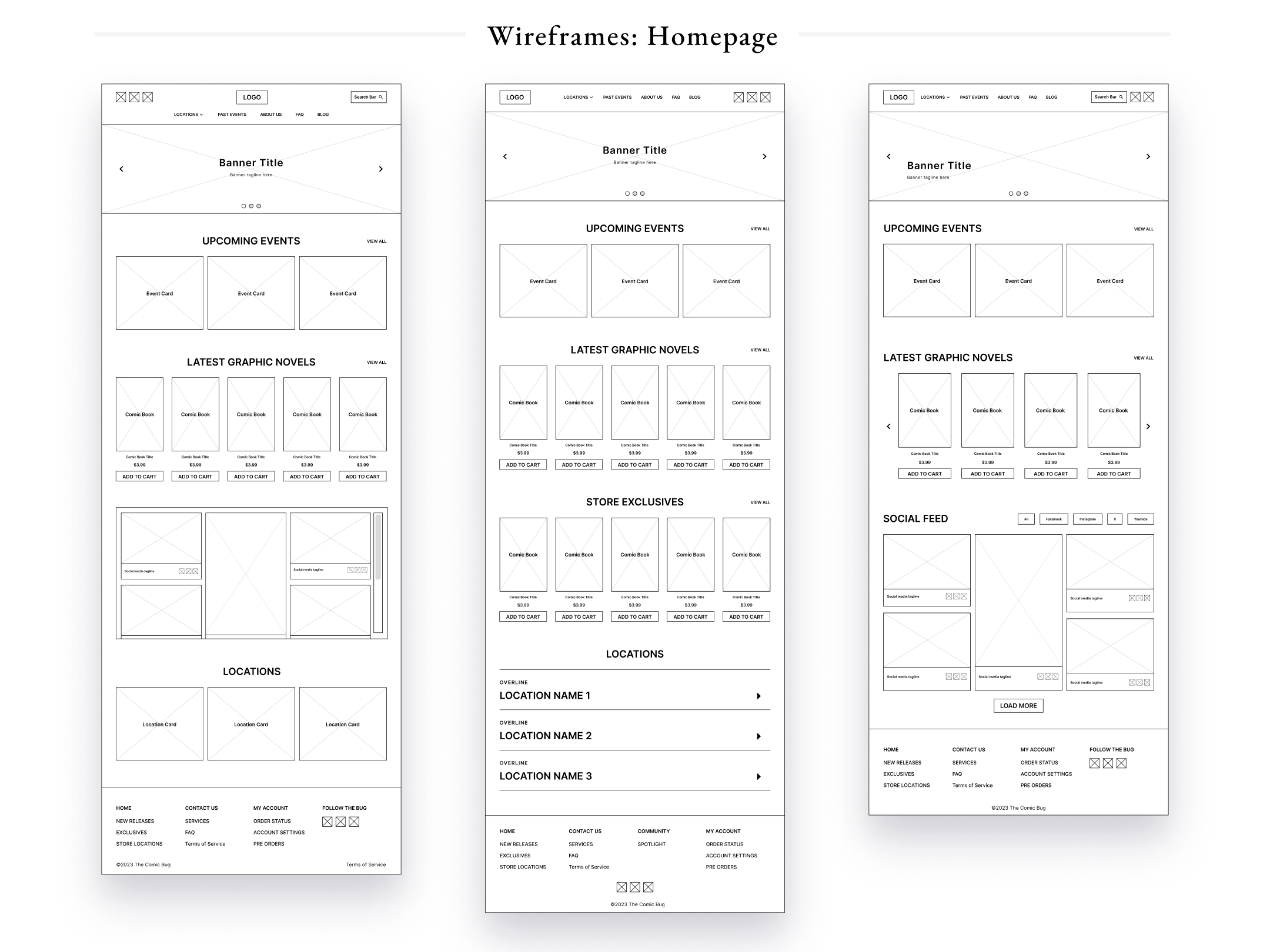 wireframes – home